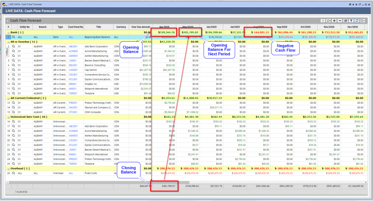 Video Demo: Q360 Cash Flow Forecasting Dashboard
