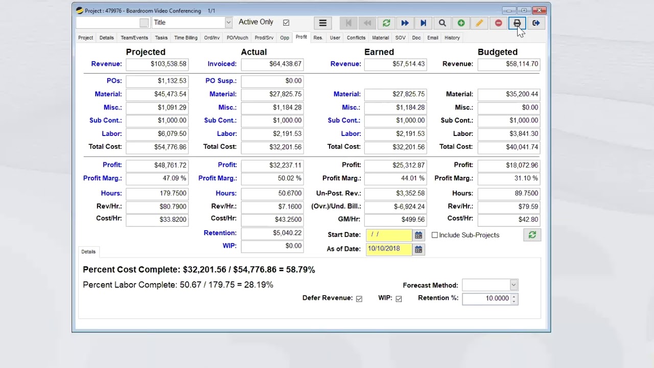 Video Demo 3 How to Monitor Project Profitability with Q360