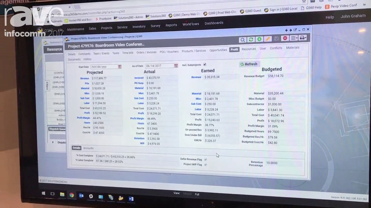 InfoComm 2017: Solutions 360 Demos Q360 Integrator Business Software