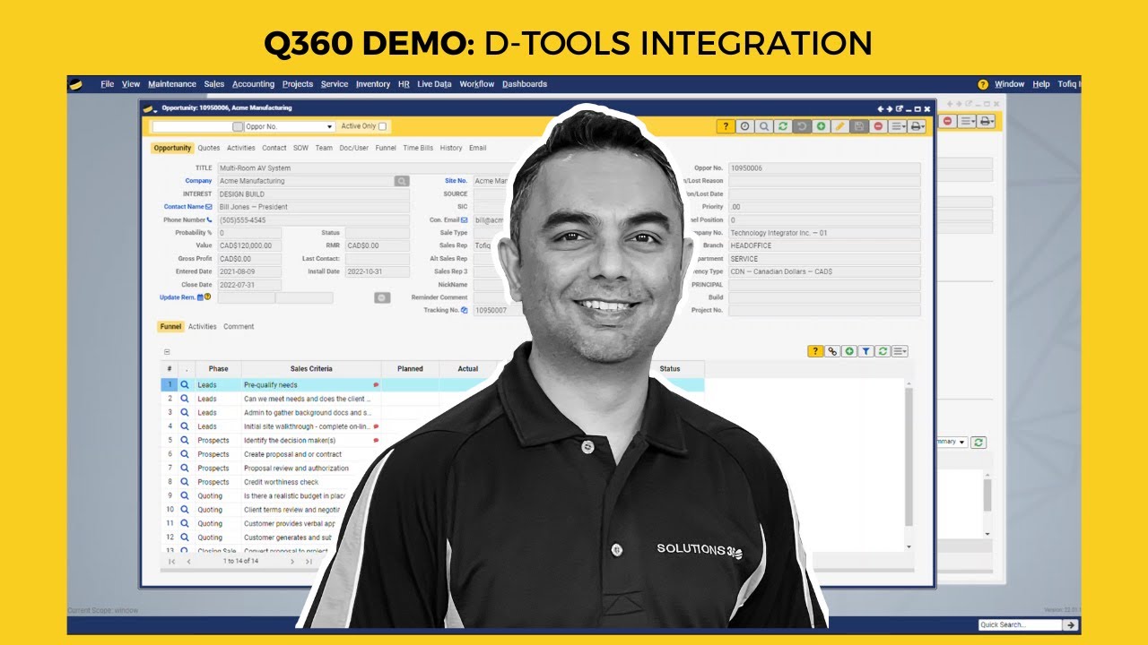 Q360 Demo: D-Tools Integration