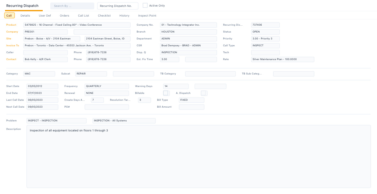 Recurring Managed Services